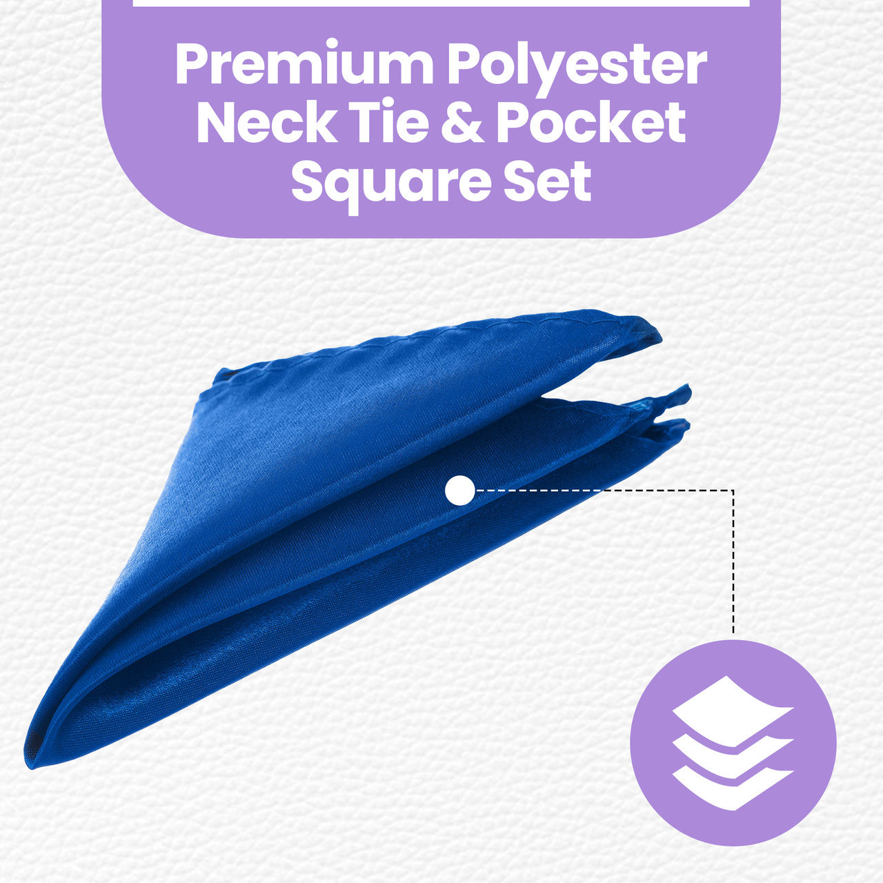 Royal Blue Tie and Handkerchief