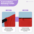 100GSM Ice Silk Photography Backdrop (No Swag) - Red