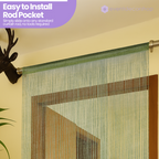 String Curtain Panel - Green