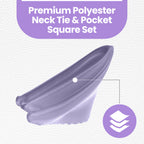 Lilac Purple Tie and Handkerchief