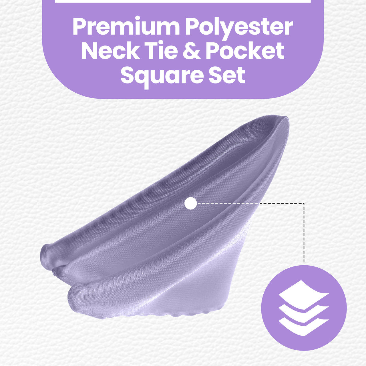 Lilac Purple Tie and Handkerchief