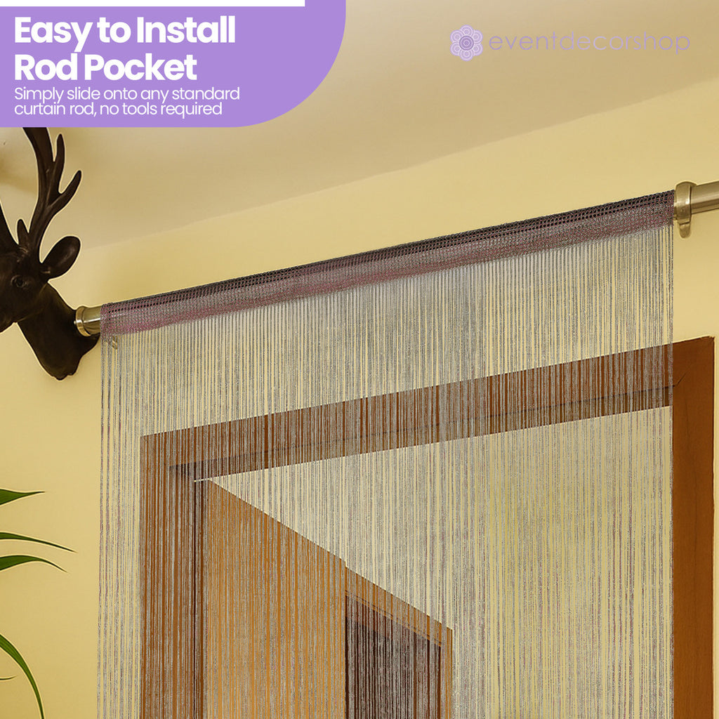 String Curtain Panel - Champagne