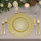 Round Charger Plate - Peacock Gold x 6