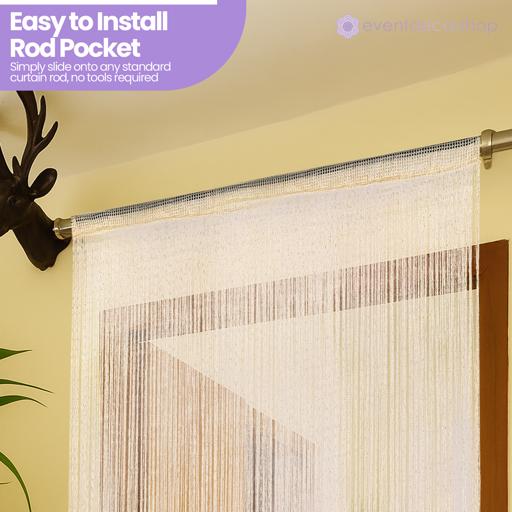 String Curtain Panel - Ivory