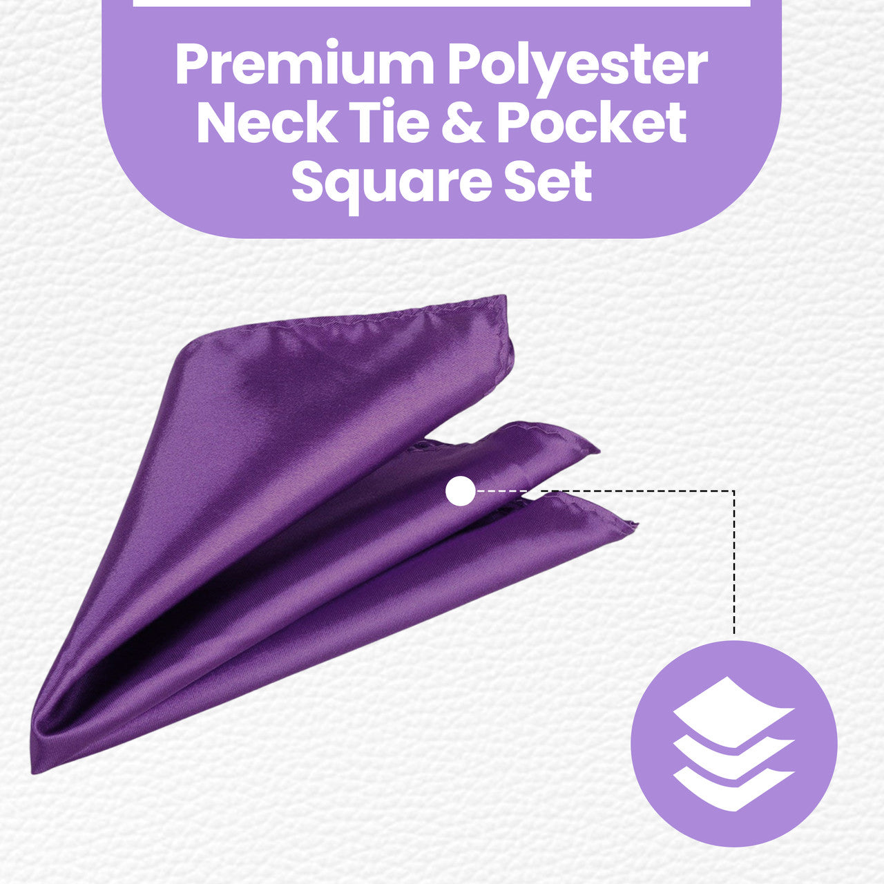 Purple Tie and Handkerchief