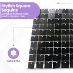 30x30cm Sequin Square Backdrop - Black