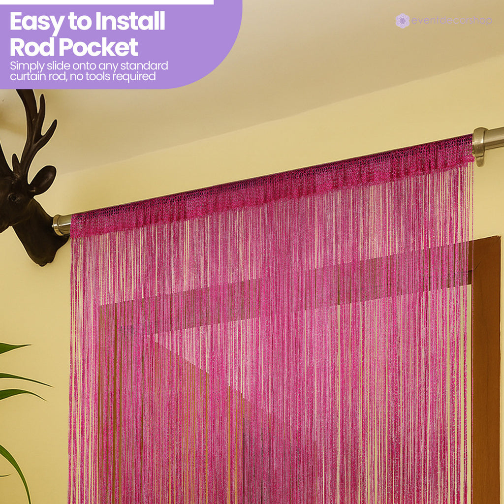 String Curtain Panel - Hot Pink