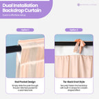 100GSM Ice Silk Photography Backdrop (No Swag) - Rose Gold