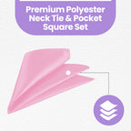 Baby Pink Tie and Handkerchief