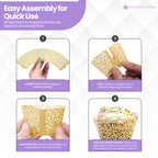 25x Laser Cut Cupcake Wrappers - Beige
