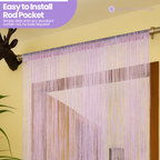 String Curtain Panel - Pink