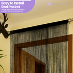 String Curtain Panel - Black