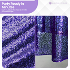 Sequin Rectangle Sparkly Tablecloth - Purple