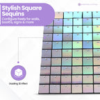 Square Sequin Wall Backdrop Panels - Rainbow