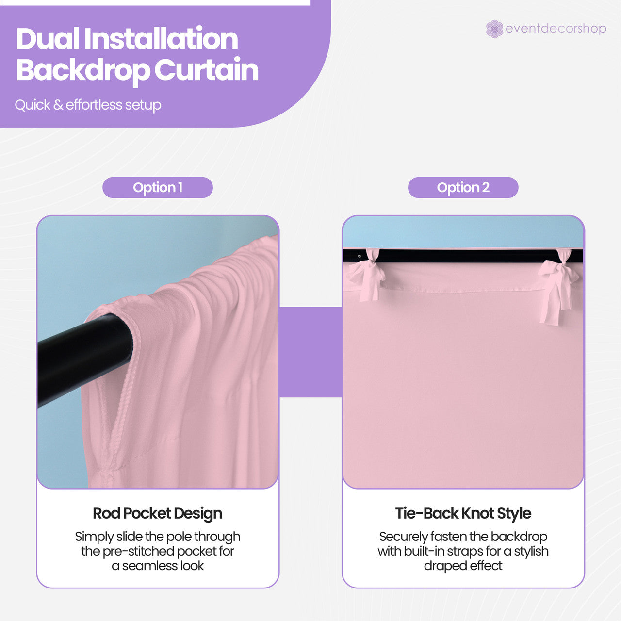 160gsm Spandex Backdrop - Baby Pink