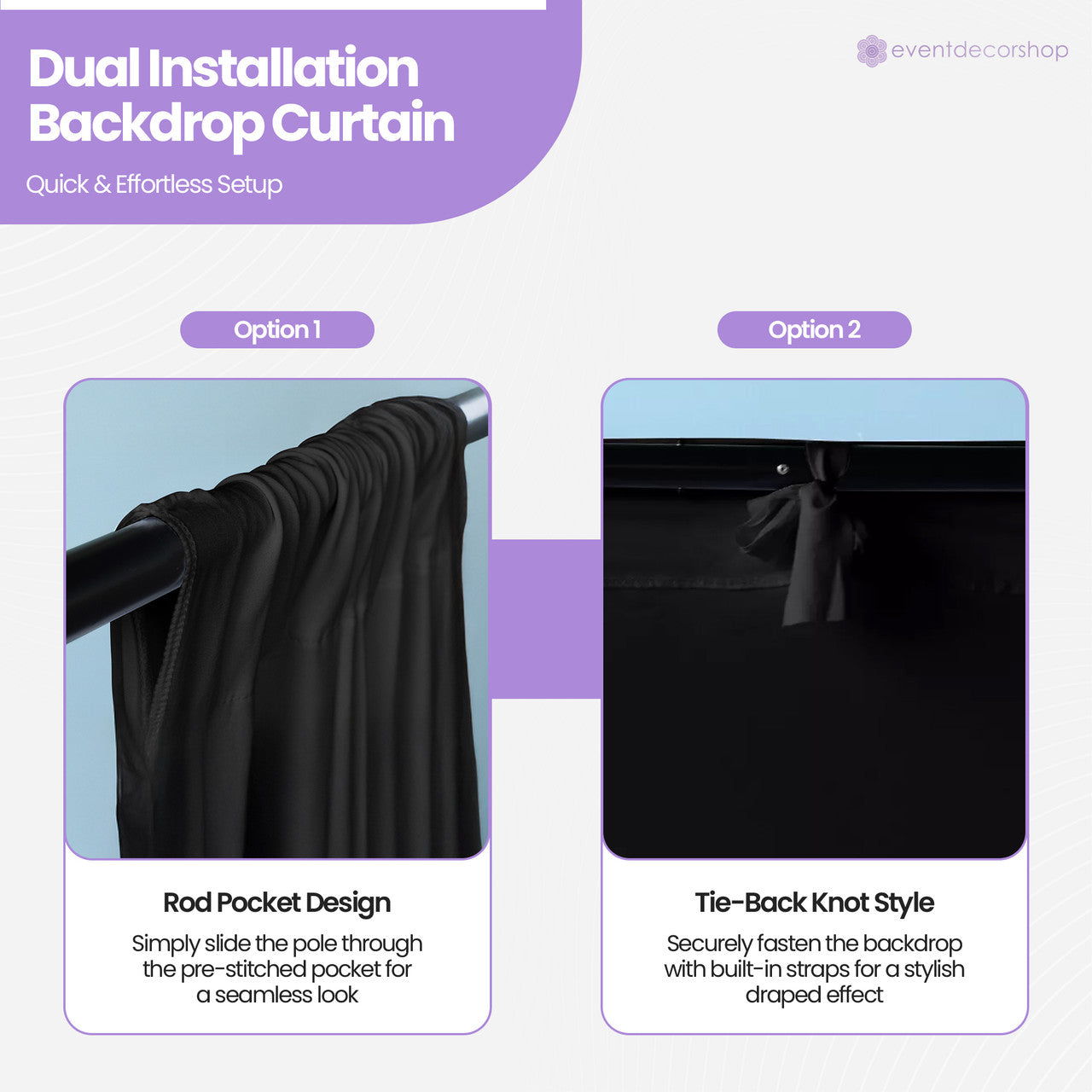 160gsm Spandex Backdrop - Black