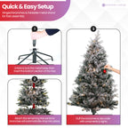 Aspen Frost Christmas Tree with Warm White Lights - 4ft/5ft/6ft