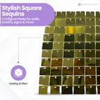 30x30cm Sequin Wall Panel - Gold