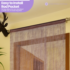 String Curtain Panel - Dark Burgundy