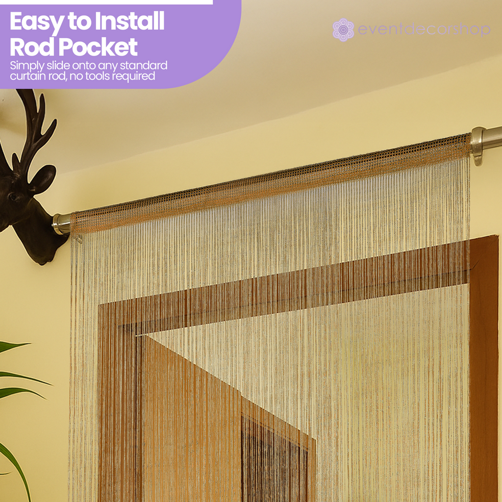 String Curtain Panel - Gold