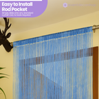 String Curtain Panel - Sky Blue