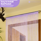 String Curtain Panel - Lilac