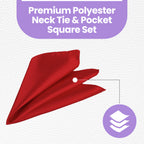 Deep Red Tie and Handkerchief