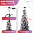 Frosted Whisper Slim Christmas Tree with Warm White Lights - 4ft/5ft/6ft