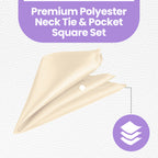 Ivory Tie and Handkerchief