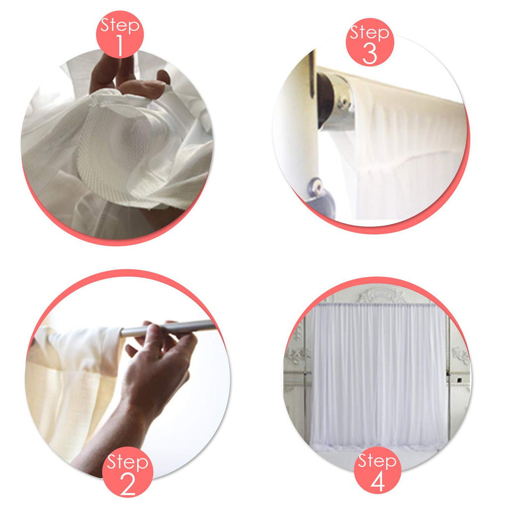150GSM Ice Silk Photography Backdrop (No Swag) - White