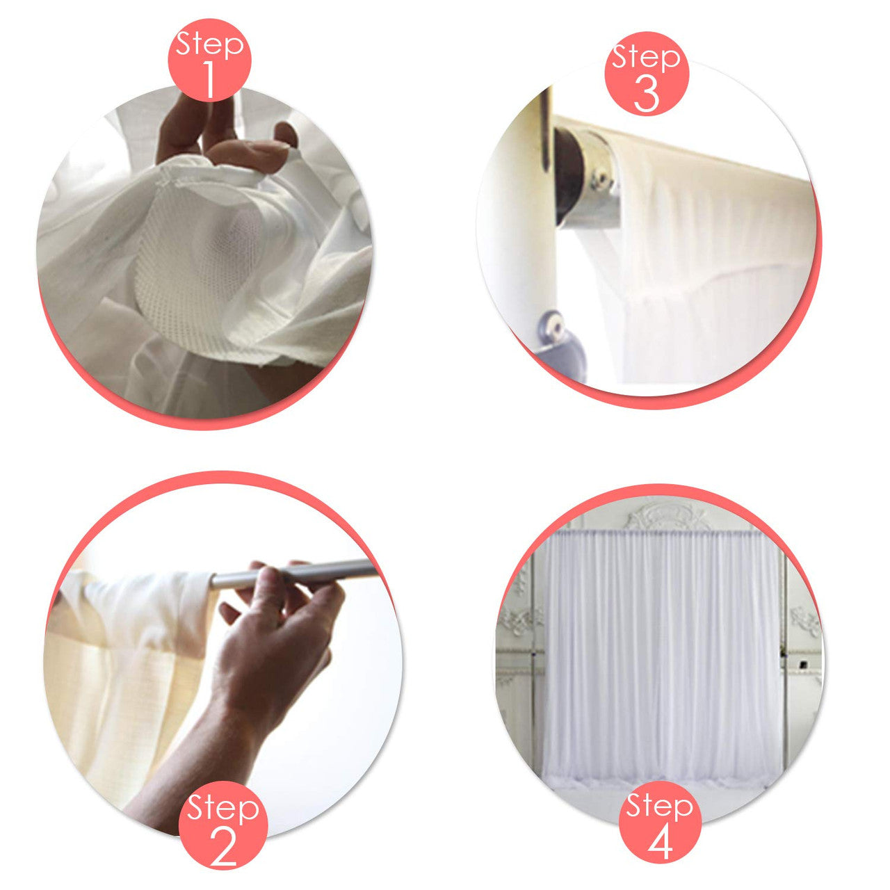 150GSM Ice Silk Photography Backdrop (No Swag) - White
