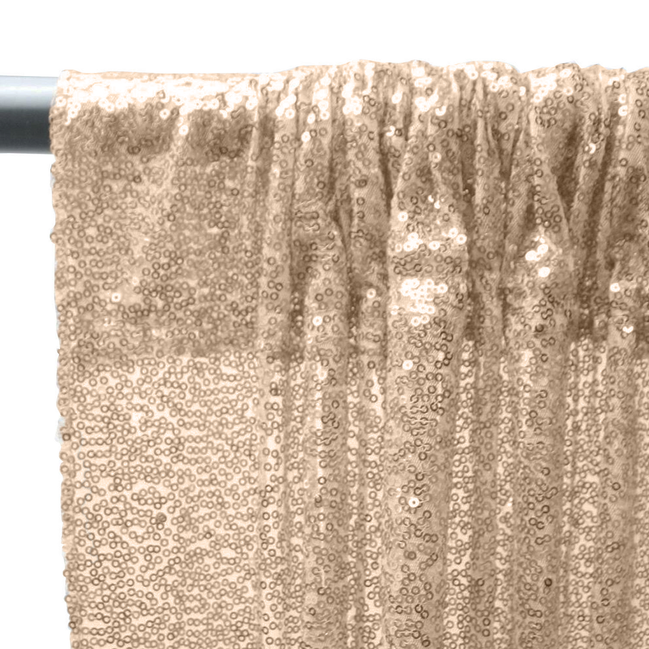 4ft x 7ft Sequin Photography Backdrop - Rose Gold