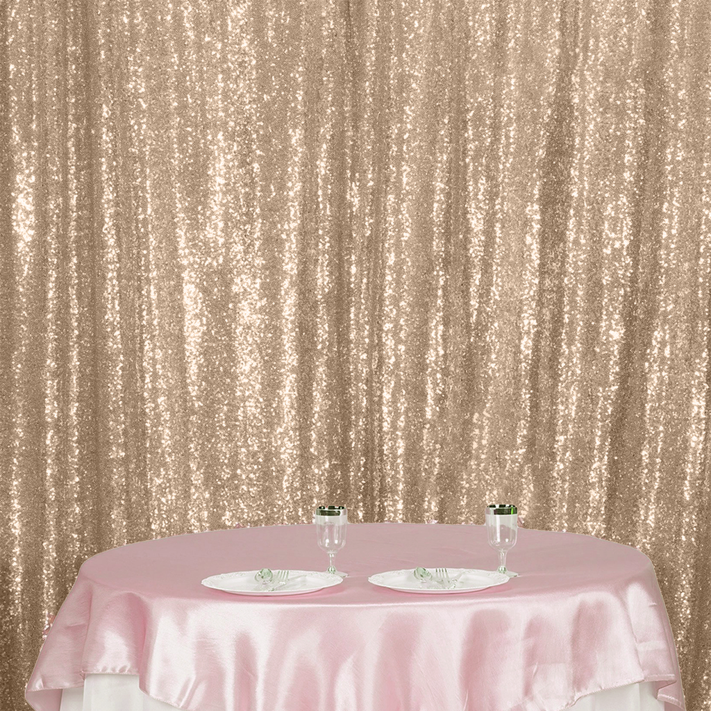 4ft x 7ft Sequin Photography Backdrop - Rose Gold