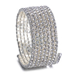 Silver Diamante Spring Bracelet
