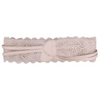 4"/10cm x 250cm Wide Waist Crochet Floral Lace Belt - Ivory