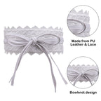4"/10cm x 250cm Wide Waist Crochet Floral Lace Belt - White