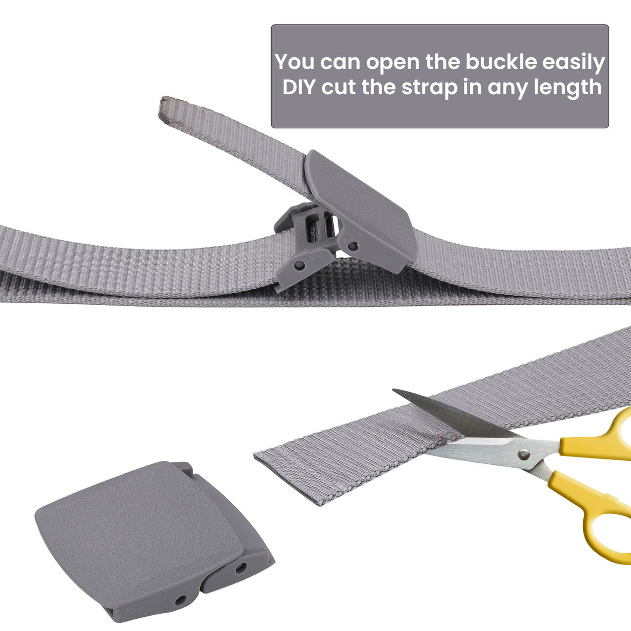 Webbing Canvas Belt - Grey