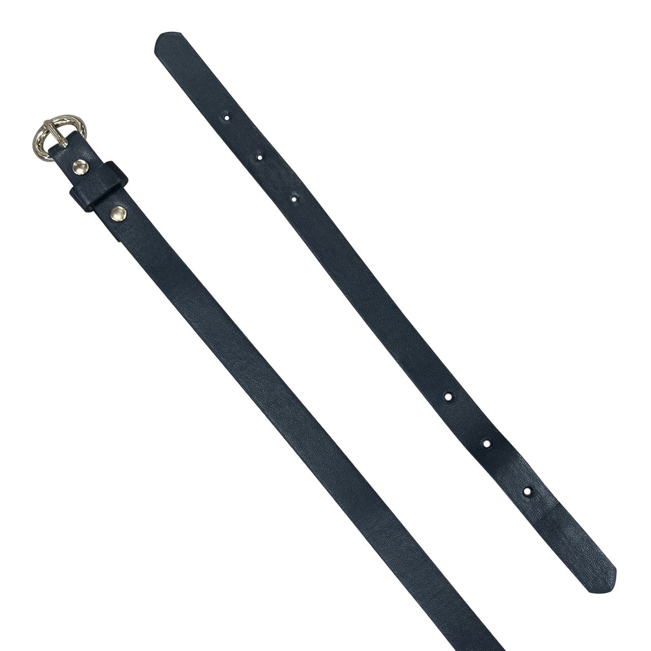 Faux Leather Waist Belt with Gold Buckle