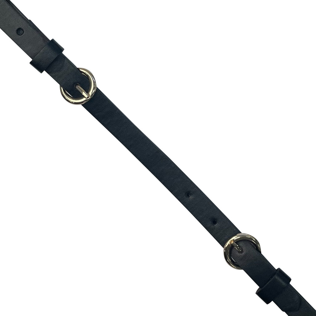 Faux Leather Waist Belt with Gold Buckle
