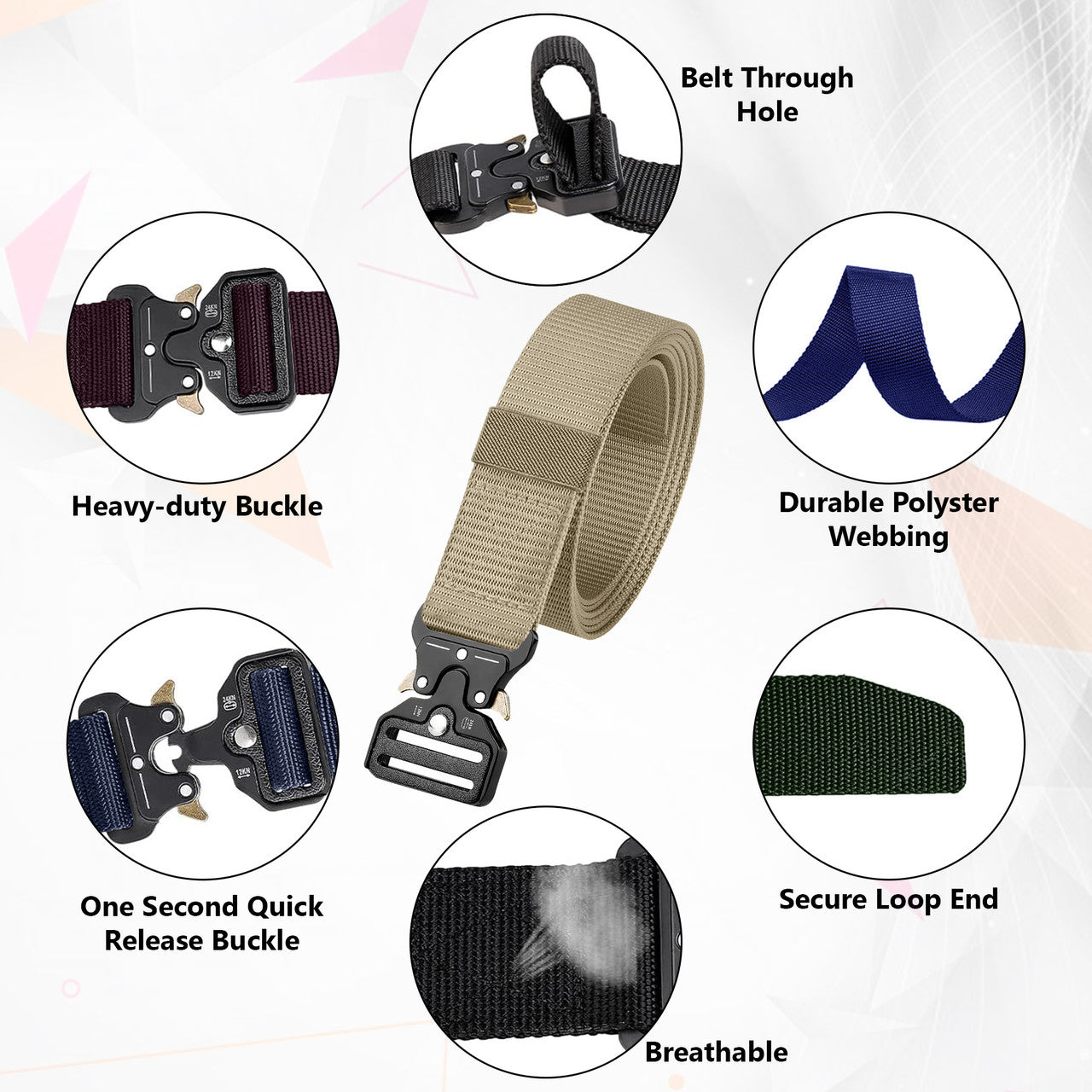 Military Style Webbing Belt