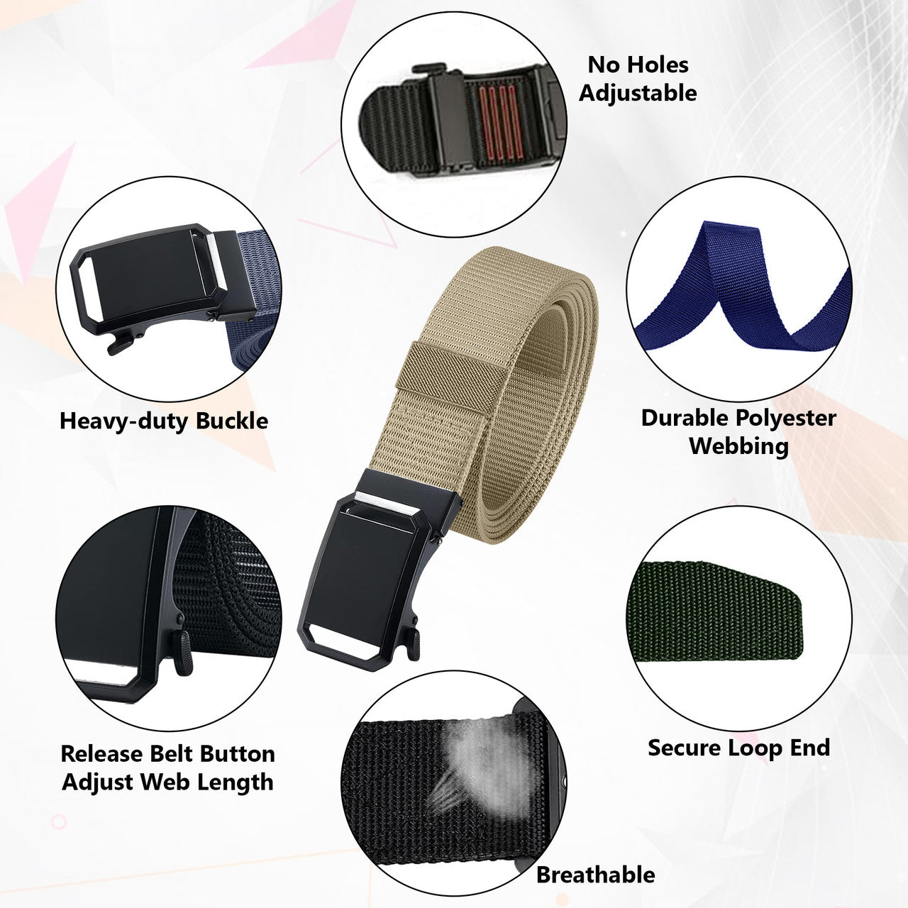 Elasticated Stretchy Belt