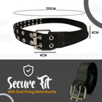 Silver Buckle with Silver Eyelet Belt