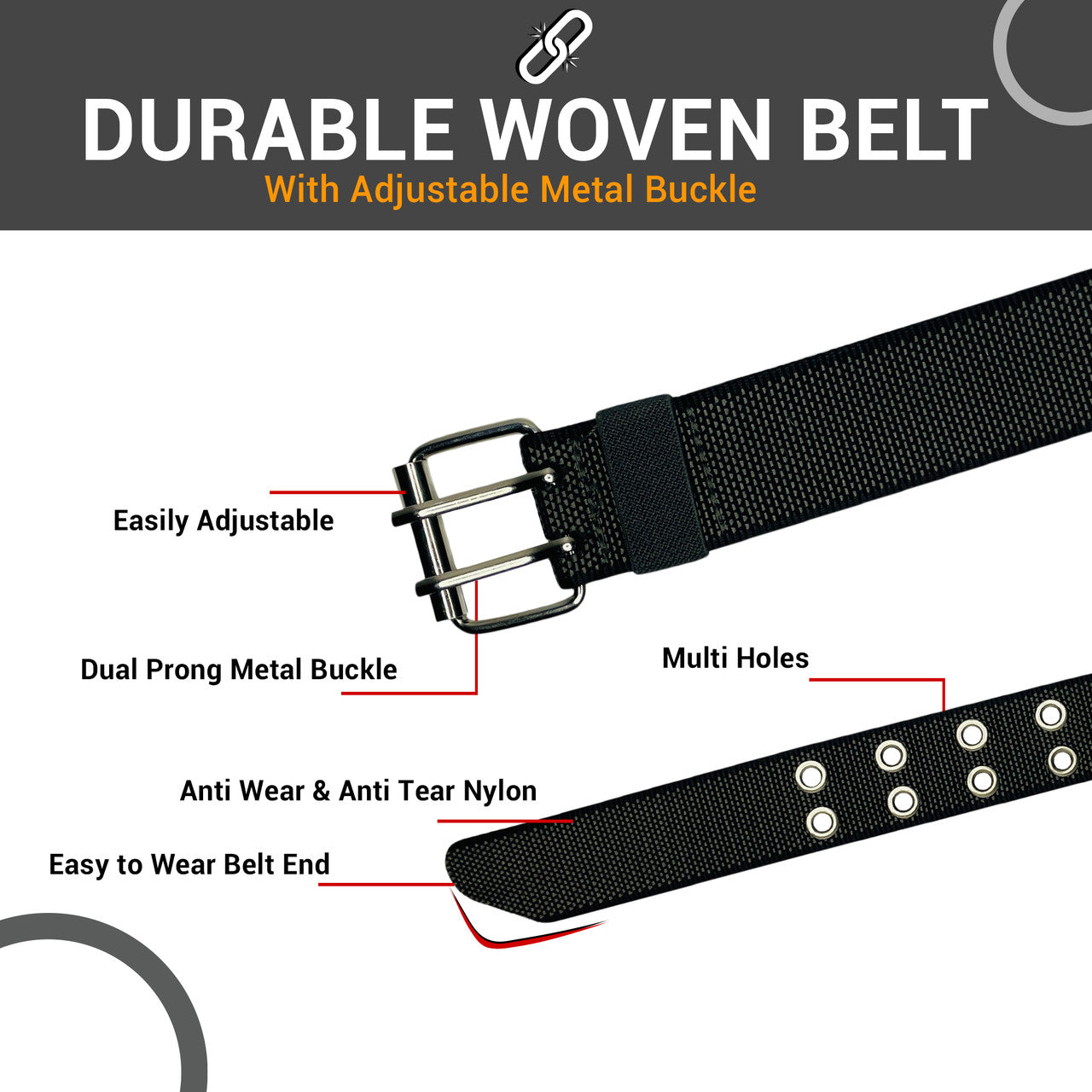 Silver Buckle with Silver Eyelet Belt