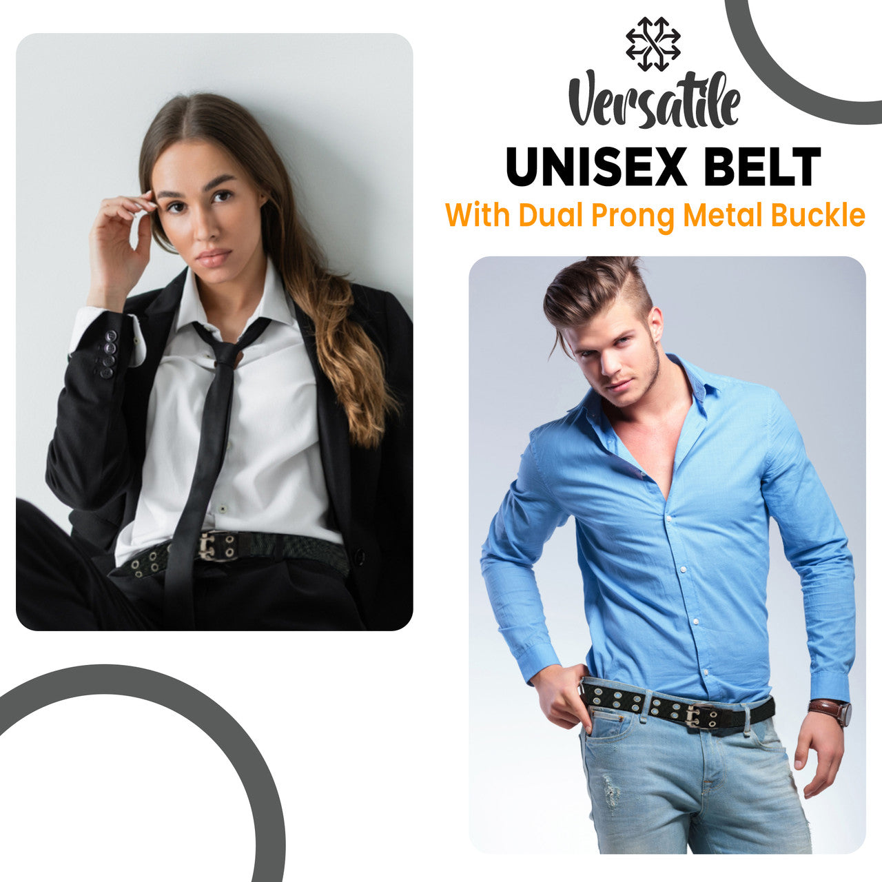 Silver Buckle with Silver Eyelet Belt