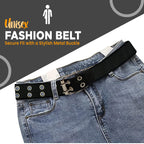 Silver Buckle with Silver Eyelet Belt