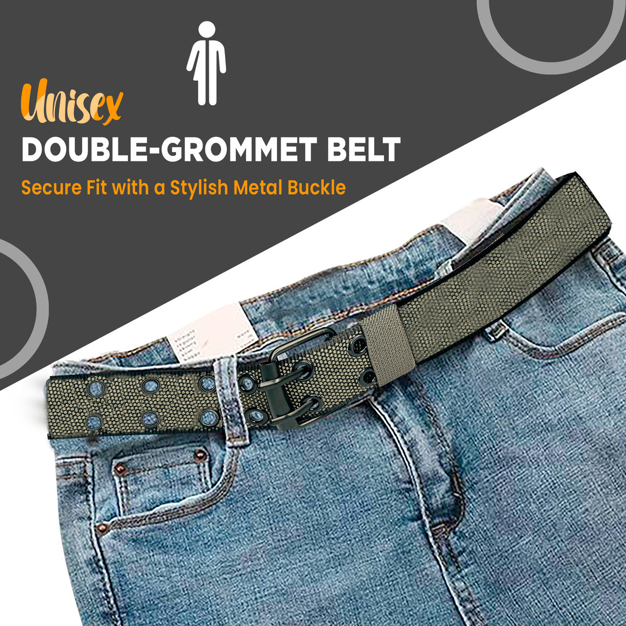 Black Belt with Black Metal Buckle