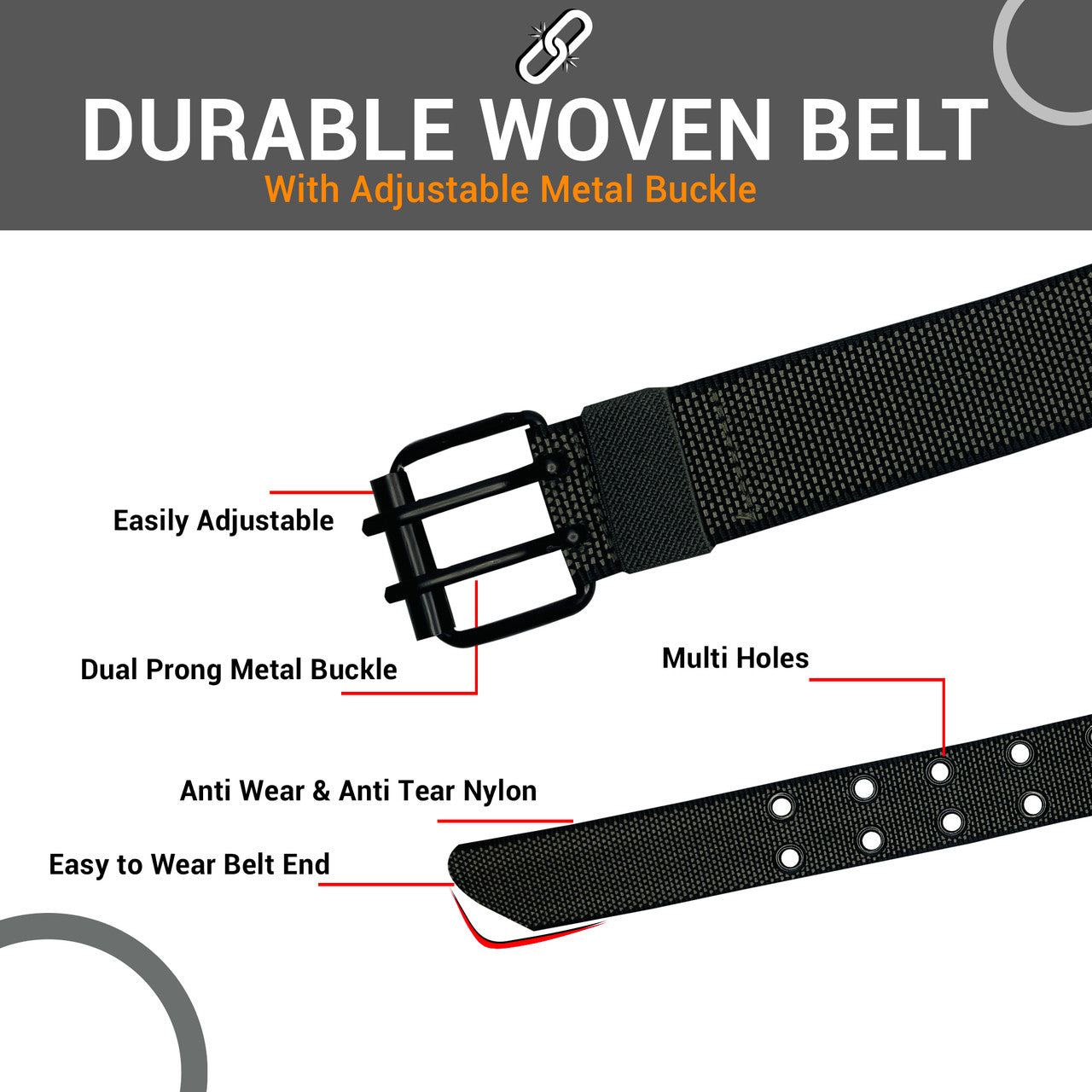 Black Belt with Black Metal Buckle