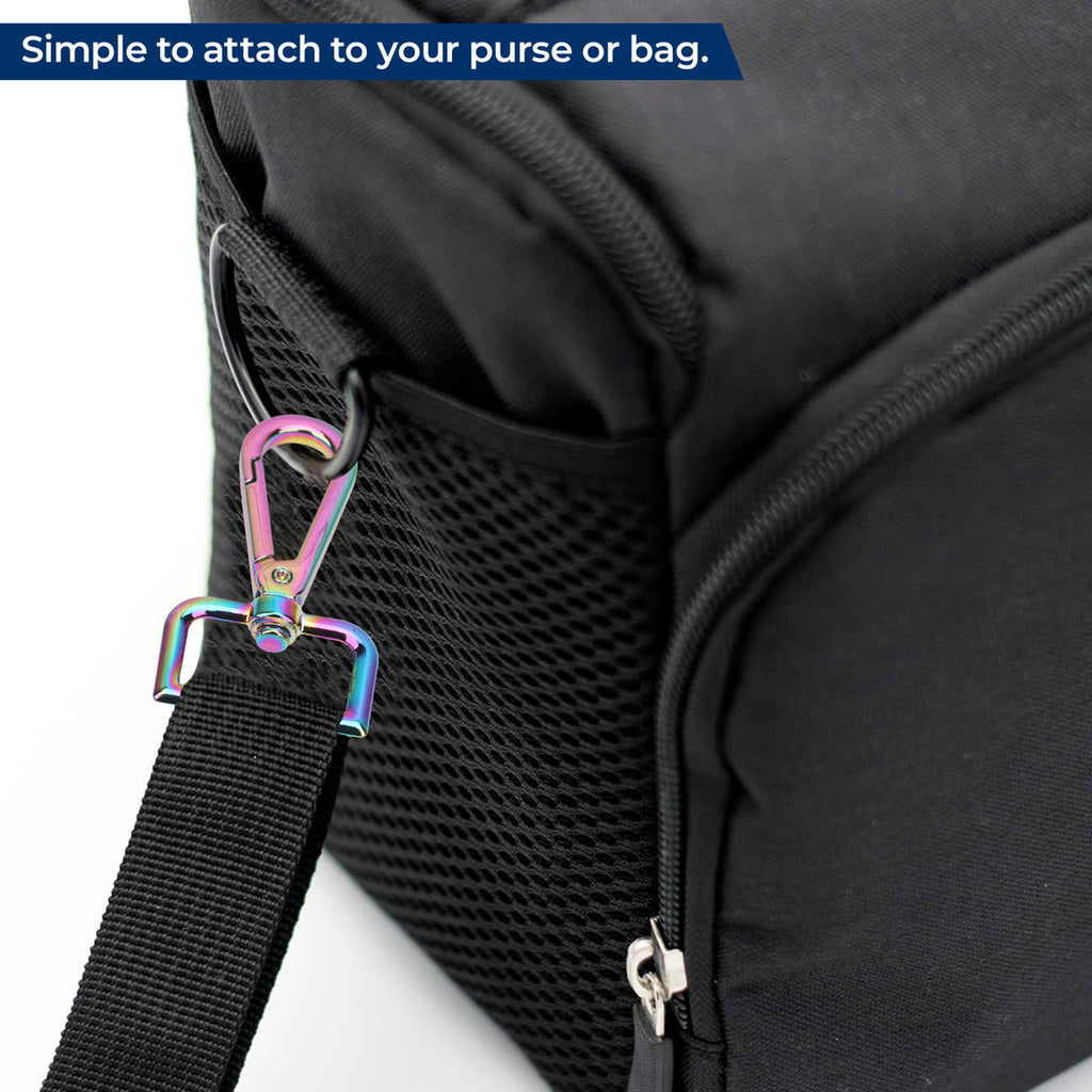 Crossbody Shoulder Strap with Rainbow Swivel Hooks & Slider Buckle