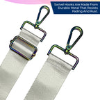 Crossbody Shoulder Strap with Rainbow Swivel Hooks & Slider Buckle