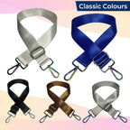 Crossbody Shoulder Strap with Rainbow Swivel Hooks & Slider Buckle